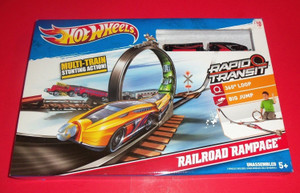 Hot Wheels Rapid Transit Railroad Rampage Track Set